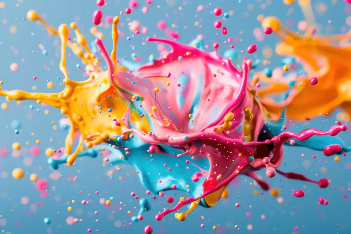 splash of brightly coloured paint